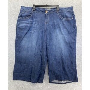 American Rag Cie Denim Chambray Jeans Shorts Plus Size 24W Cotton Blend